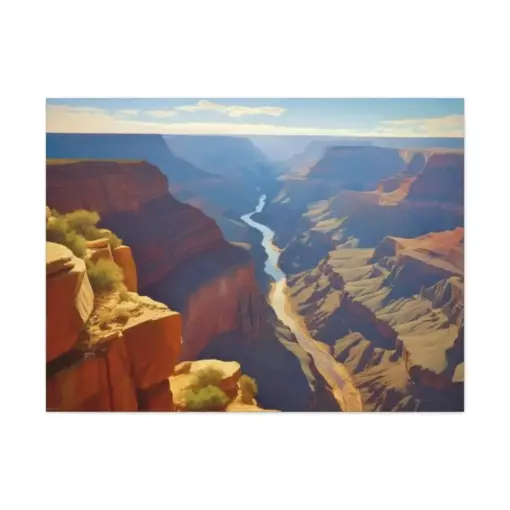 Grand Canyon National Park Print Grand Canyon Arizona Travel Wall Art National Park Artwork Birthday Gift Vintage Desert Painting
