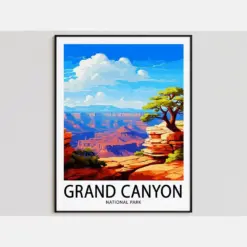 Grand Canyon Travel Poster Grand Canyon Print National Park Art Print Grand Canyon Gift Grand Canyon Wall Art Grand Canyon Artwork