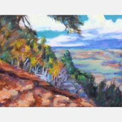 Grand Canyon Vista Ivy Original Painting Impressionistic Western Travel Valley Mountains Arizona Acrylic Canvas Kit Miracle