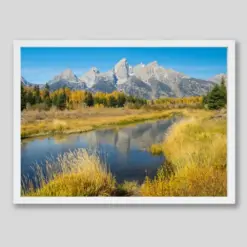 Grand Ten National Park Photography Art Print Wyoming Wall Art Decor Snake River Art Framed And Framed Art