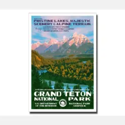 Grand Ten National Park Poster | Wa Style I | Scenic Prints | Photography | Botanical Wall Art | Free Shipping