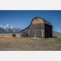 Grand Ten National Park Reed Mouton Mormon Row Fine Art Landscape Acrylic Print Wyoming Scenery Historic Barn Country Scene