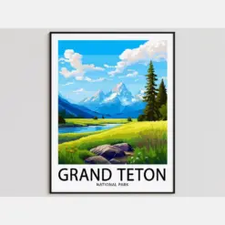 Grand Ten Travel Poster Grand Ten Print National Park Art Print Grand Ten Gift Grand Ten Wall Art Grand Ten Artwork