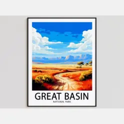 Great Basin Travel Poster Great Basin Print National Park Art Print Great Basin Gift Great Basin Wall Art Great Basin Artwork