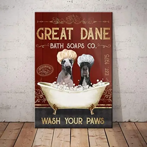 Great Dane Dog Wash Your Paws
