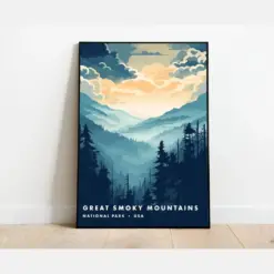 Great Smoky Mountains Print | Art | Park Decor | Nature Wall Art | Travel Gift | Wedding Gift | Birthday Gift | National Parks