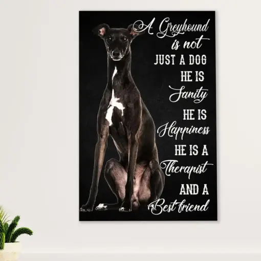 Greyhound Dog Canvas Prints | Dog Best Friend | Wall Art Gift For Greyhound Puppies Lover
