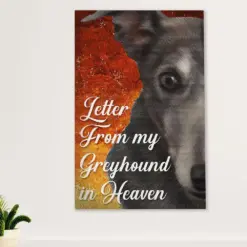 Greyhound Dog Canvas Prints | Dog Memorial Greyhound | Wall Art Gift For Greyhound Puppies Lover