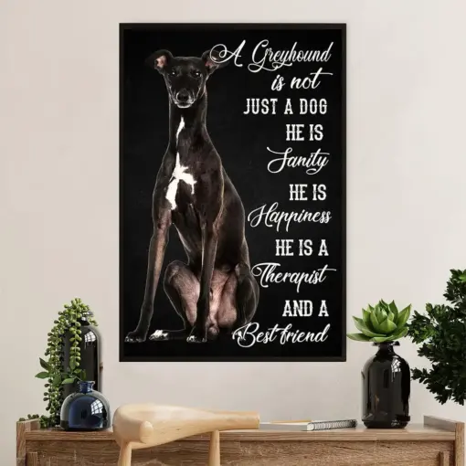 Greyhound Dog Poster Prints | Dog Best Friend | Wall Art Gift For Greyhound Puppies Lover