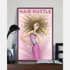 Hair Hustle Girl Canvas Prints Vintage Wall Art Gifts Vintage Home Wall Decor Canvas