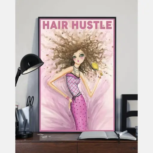 Hair Hustle Girl Poster Vintage Room Home Decor Wall Art Gifts Idea