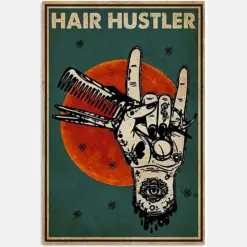 Hairdresser Hair Hustler Hair Stylist Moon Vintage Women Cutter