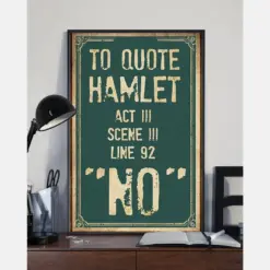 Hamlet Quote Funny Canvas Prints To Quote Hamlet "No" Vintage Wall Art Gifts Vintage Home Wall Decor Canvas