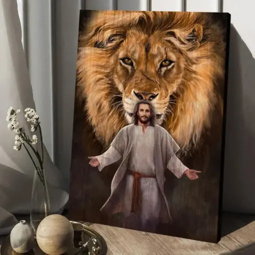Happy Jesus Beautiful Jesus Painting Stunning Lion The Life Of Jesus - Jesus Portrait Canvas Prints Home Decor Wall Art