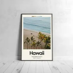 Hawaii Poster - Oil Painting Technique | United States Wall Art | & Printed Travel Prints | Animalistic Home Decor