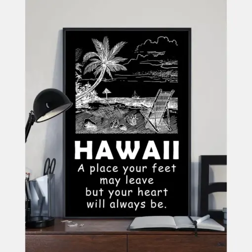 Hawaii Your Heart Will Always Be Canvas Prints Vintage Wall Art Gifts Vintage Home Wall Decor Canvas