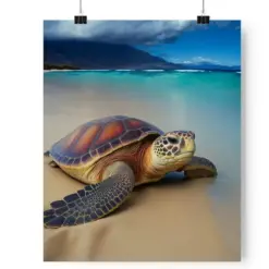 Hawaiian Sea Turtle Hawaii Print Maui Hawaii Art Hawaii Beach Ocean Scene Tropical Prints Hawaii Poster Beach Prints Ocean Art