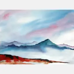 High Desert Sunrise - Original Watercolor Painting