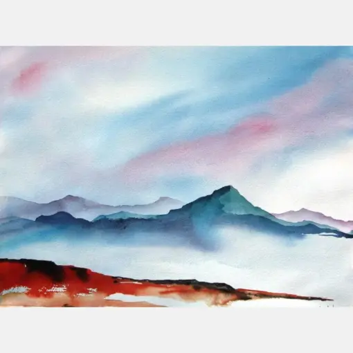 High Desert Sunrise - Original Watercolor Painting