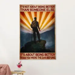 Hiking Canvas Wall Art Prints | Better Than The Day Before | Home Décor Gift For Hiker