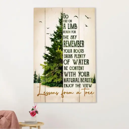 Hiking Canvas Wall Art Prints | Go Out On A Limb | Home Décor Gift For Hiker