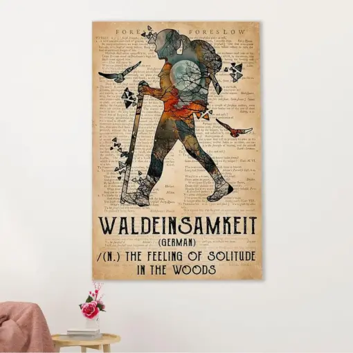 Hiking Canvas Wall Art Prints | Waldeinsamkeit | Home Décor Gift For Hiker