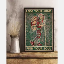 Hiking Girl Poster Lose Your Mind Find Your Soul Vintage Room Home Decor Wall Art Gifts Idea