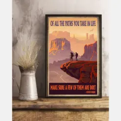 Hiking Poster Of All The Paths You Take In Life Vintage Room Home Decor Wall Art Gifts Idea For Hiker