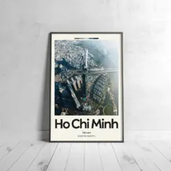 Ho Chi Mind Poster - Oil Painting Technique | Asian Wall Art | & Printed Travel Prints | Animalistic Home Decor