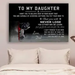 Hockey Canvas And Poster To My Daughter Never Lose Wall Decor