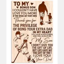 Hockey Gift For Bonus Son From Dad