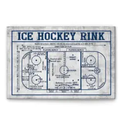 Hockey Poster & Canvas, Ice Hockey Rink Wall Art, Home Decor For Boy, Son From Mom, Dad