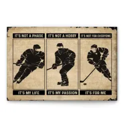 Hockey Poster & Canvas, It'S Not A Phase It's My Life Wall Art, Home Decor, Father's Day, Birthday Gift For Men, Dad, Husband, Boy, Son