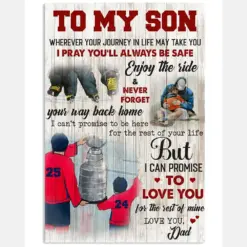 Hockey To My Son Love Dad