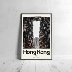 Hong Kong Poster - Oil Painting Technique | Asian Wall Art | & Printed Travel Prints | Animalistic Home Decor