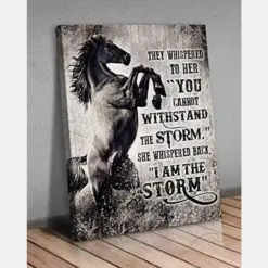 Horse They Whisper To Her You Cannot Withstand The Storm She Whispered Back I Am The Storm Portrait