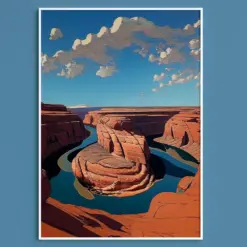 Horseshoe Bend Glen Canyon National Park Glen Canyon National Recreation Area Wall Art Fine Art Poster National Park Poster