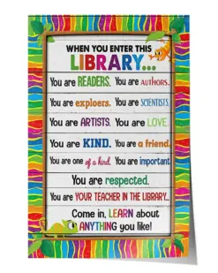 When U Enter This Library You are Readers Poster - Satin Portrait Poster