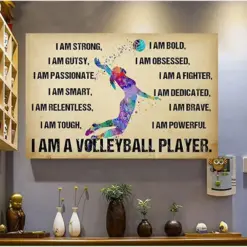 I Am A Volleyball Player Poster, Canvas