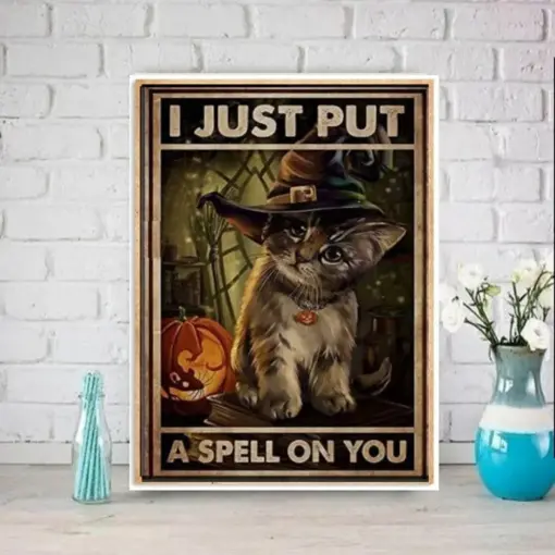 I Just Put A Spell On You Poster Tabby Cat Wall Art - Tabby Cat Print Tabby Cat Artwork - Home Decor