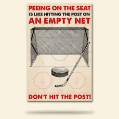 Ice Hockey Poster - Don't Hit The Post - Poster & Canvas