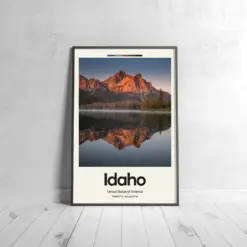 Idaho Poster - Oil Painting Technique | United States Wall Art | & Printed Travel Prints | Animalistic Home Decor