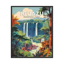 Iguana National Park Poster Art Print Retro National Park Gifts