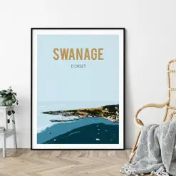 Illustrated Art Print Of Dorset Framed