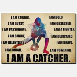 Im A Catcher Baseball Sport Proud Fun Hobby Quote Slogan Horizontal