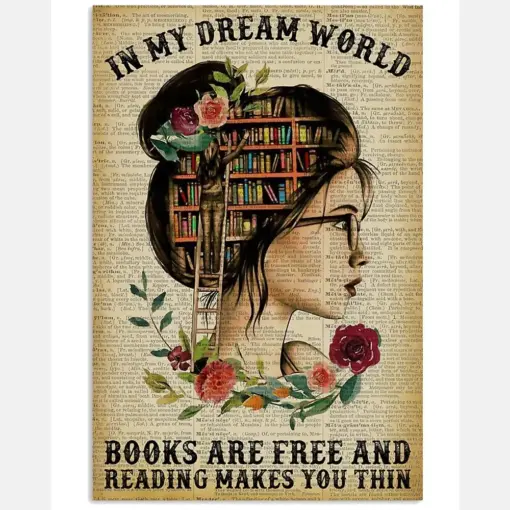 In My Dream World Reading Girl Dictionary