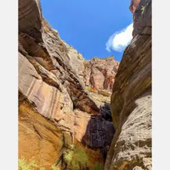 Inside The Canyon - Zion - National Park - Red - Rock - Photography - Sky - Southwest - Utah - Landscape - Artwork - Wall Art Nature - Blue