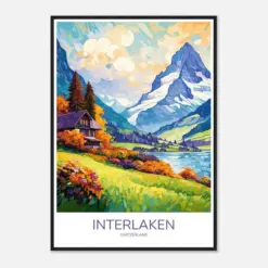 Interlaced Switzerland Wall Art Alpine Serenity Majestic Peaks And Lakes Wall Art Switzerland