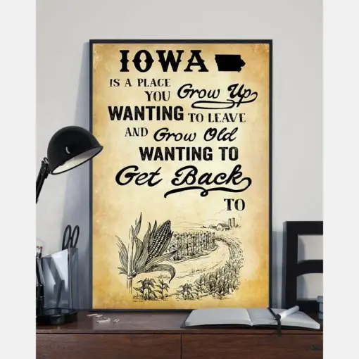 Iowa Canvas Prints A Place You Wanting To Get Back To Vintage Wall Art Gifts Vintage Home Wall Decor Canvas