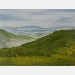 It Rogers Original Oil Painting Inch Canvas Board Blue Ridge Mountains